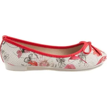 Dámské baleríny Stylové červené baleríny s květy VICES, 39 i197_18877_3:39_