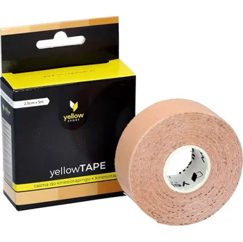 Tejpovací páska yellowSPORT Face tejp 2,5 cm x 5 m béžový