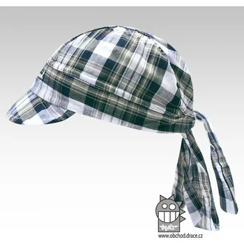 Čepice 4-12 let -Chlapecký pirát s kšiltem - kostka tm.modrá