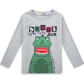 Chlapecké tričko Chlapecké tričko - 3D obrázek - dlouhý rukáv KUGO - šedá barva