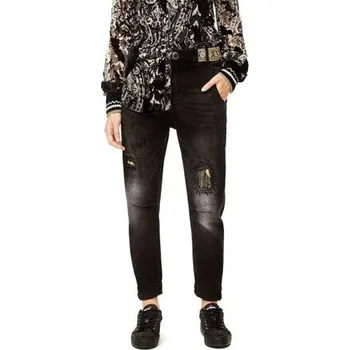 Pánské džíny Jeansy Desigual Camel Boyfri black denim velikost 32