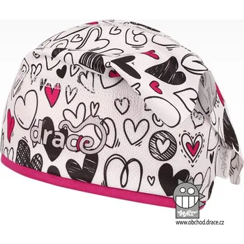 Čepice Dívčí šátek Emily Dráče bílo-růžový (Dívčí funkční šátek)