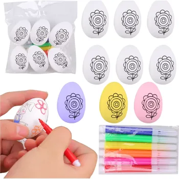 LEAN Toys Velikonoční polystyrenová vejce k malování 6 ks