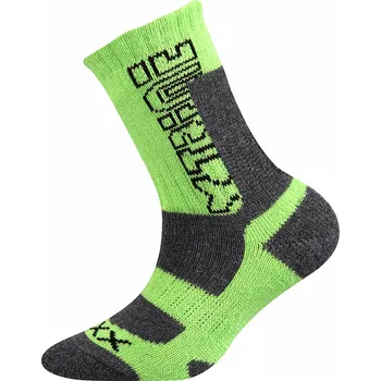 Chlapecké froté ponožky - klasická výška - zeleno-šedá barva