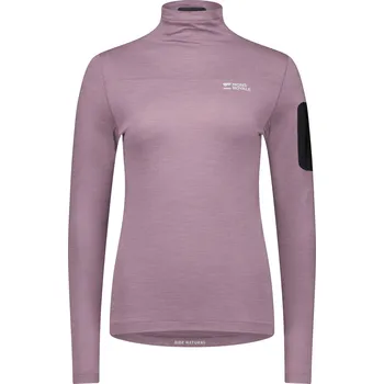 Pánské oblečení triko MONS ROYALE DIVERSION MERINO MOCK NECK LONG SLEEVE WMNS mauve Velikost: M