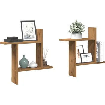 police Stojany na rostliny 2 ks dub artisan 50 x 12 x 50 cm kompozit