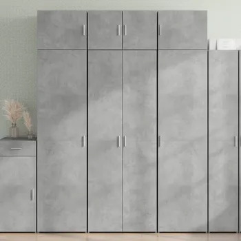 Příborník do zásuvky vidaXL Skříň highboard 70 x 42,5 x 185 cm kompozitní dřevo [3281425] Barva: Betonová šedá