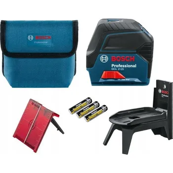 Měřící laser KŘÍŽOVÝ LASER NIVELÁTOR S VERTIKÁLNÍ A HORIZONTÁLNÍ LINII, DOSAH 15M, PRO STAVBU BOSCH