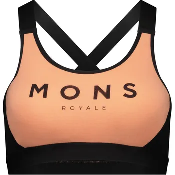 Pánské termo spodní prádlo podprsenka MONS ROYALE STELLA MERINO X-BACK BRA WMNS punch / black Velikost: L