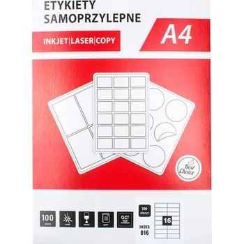 Speciální papír Etikety A4 105 x 37 mm, 100 listů, TNT