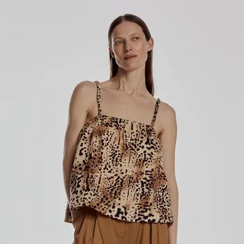 Dámské oblečení Reserved - Lněný top - vícebarevná - 547EI-MLC - 547EI-MLC-M