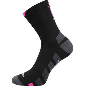 Dámské ponožky Dámské slabé sportovní ponožky Voxx - Gastl -černá s růžovou barva