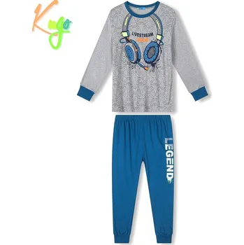 Chlapecké pyžamo CHLAPECKÉ PYŽAMO šedá/petrolej Kugo MP3787