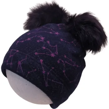 Čepice Dívčí zimní čepice tm.modrá 1030 Rockino