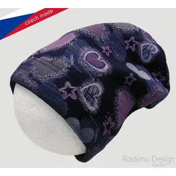 Čepice Rockino 1150 Dívčí zimní čepice tm.modrá barva