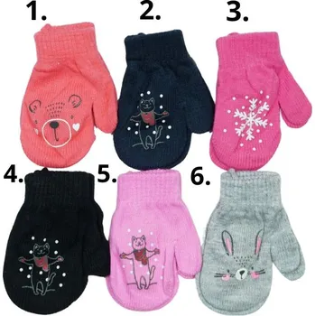 Rukavice ECHT Dětské pletené palcové rukavice MC057 Barva: dle etikety Velikost: 12 cm