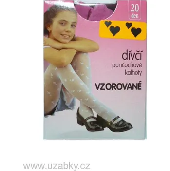 128-152-Dívčí punčochové kalhoty srdíčka EVONA