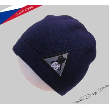 Čepice Chlapecká pleteninová zimní čepice - tm.modrá