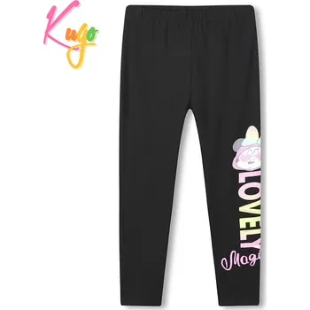 Dívčí kalhoty DÍVČÍ LEGÍNY černé Kugo WL0902