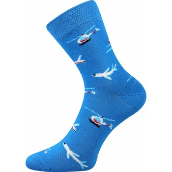 Chlapecké ponožky Fuski Boma - letadla-modrá