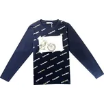 Chlapecké tričko KUGo - dlouhý rukáv - tm.modrá barva