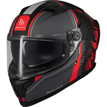 Helma na motorku MT Helmets Integrální helma na motorku MT Braker SV Charm matná černo-červená M