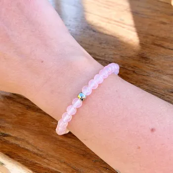 Náramek MkD LÁSKA A JEMNOST - růženínový náramek pro Býka