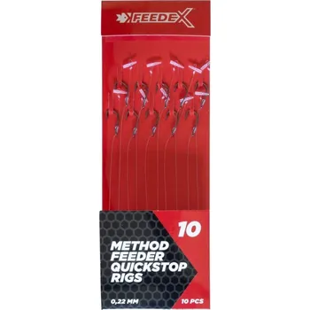 FEEDER EXPERT Návazce č.10 s nekonečnou zarážkou 10ks