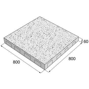 Venkovní dlažba Dlažba PATERN 2 800x800x60mm bílá reliéfní PRESBETON (8ks/pal)