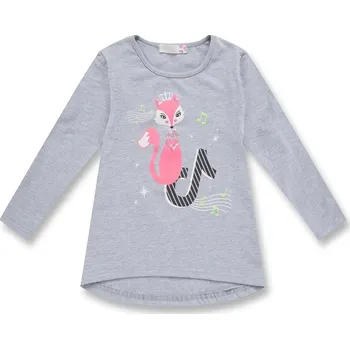 Dívčí tričko KUGO - dlouhý rukáv - šedá barva