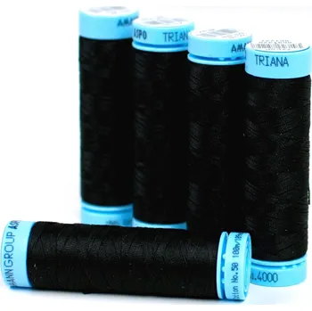 Nit Snový svět Bavlněná nit černá (4000) 100 metrů