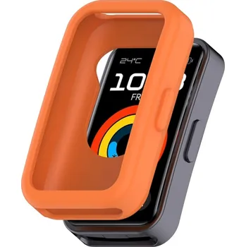 Příslušenství k chytrým hodinkám VSECHNONAMOBIL 104808 TPU HALF COVER Kryt pro Huawei Band 10 / Band 9 / Band 8 oranžový