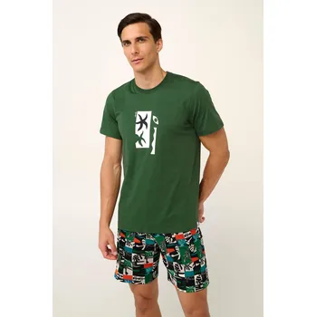 Pánské pyžamo Vamp Bavlněné pánské pyžamo s potiskem 22620