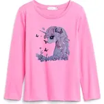 Kugo WT9337 Dívčí tričko tm.růžové