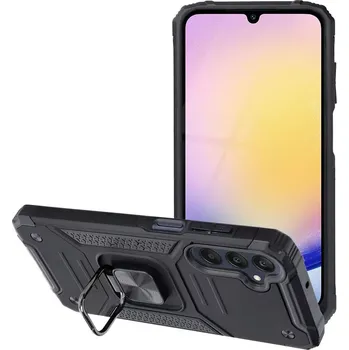 Pouzdro na mobilní telefon Hybridní pouzdro Coolcase Nitro - Samsung Galaxy A55 5G černé odolné se stojánkem (Odolný kryt či obal Coolcase Nitro na mobil Samsung Galaxy A55 5G v černé barvě)