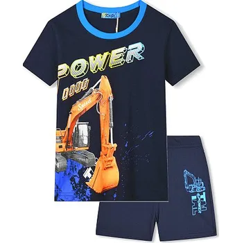 Chlapecké pyžamo KUGO TM9219 Chlapecké letní pyžamo nebo komplet tm.modré