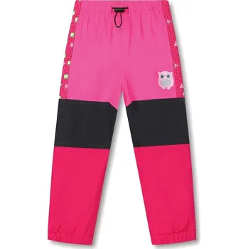 Dívčí kalhoty 86-Dětské zateplené šusťákové kalhoty KUGO - růžová