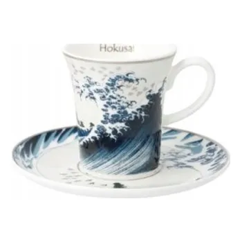 Šálky na espresso Great Wave II 100ml 2 ks Hokusai Katsushika Goebel