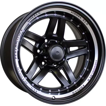 Alu kolo Alu kola Racing Line BK936, 15x10 5x139.7 ET-44, černá matná + leštěný límec (zátěžová)