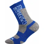 Chlapecké froté ponožky - klasická výška - modro-šedá barva