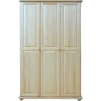 Šatní skříň Šatní skřín WOOD 42 se šatní tyčí a policemi masiv - 125x60x195 cm