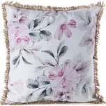 ArtFir Povlak na polštář GARDEN 30B | bílá/růžová 45 x 45 cm