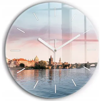 Hodiny Nástěnné hodiny Wallfluent, odstíny růžové, 60 cm