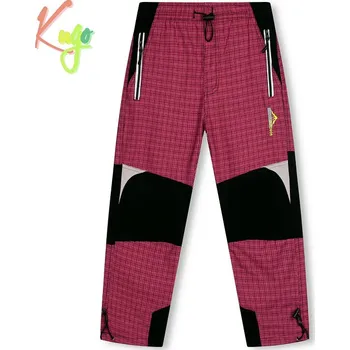 Dívčí kalhoty Dívčí plátěné kalhoty fuchsiové Kugo FK7605 (Dívčí letní kalhoty)