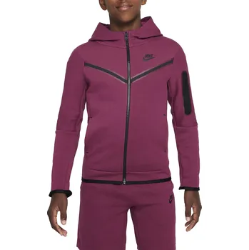 Dámské oblečení Mikina s kapucí Nike Y NSW TECH FLC FZ HOODIE cu9223-653 Velikost XS (122-128 cm)