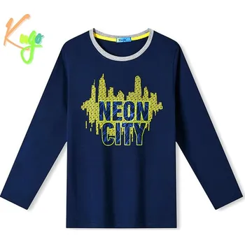 CHLAPECKÉ TRIČKO tm.modré Kugo HC0760 (Chlapecké tričko dlouhý rukáv)