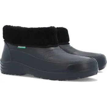 Pánská obuv PÁNSKÉ GUMOVÉ NAZOUVÁKY zateplené plné černé Demar BBL3932