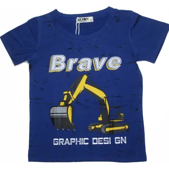 116-Chl.tričko - krátký rukáv SEZON - modrá barva