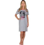 DÁMSKÁ NOČNÍ KOŠILE šedá P Uma Evona (Noční košile s krátkým rukávem)