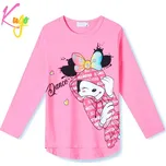 DÍVČÍ TRIČKO sv.růžové Kugo HC0748 (Dívčí tričko dlouhý rukáv)